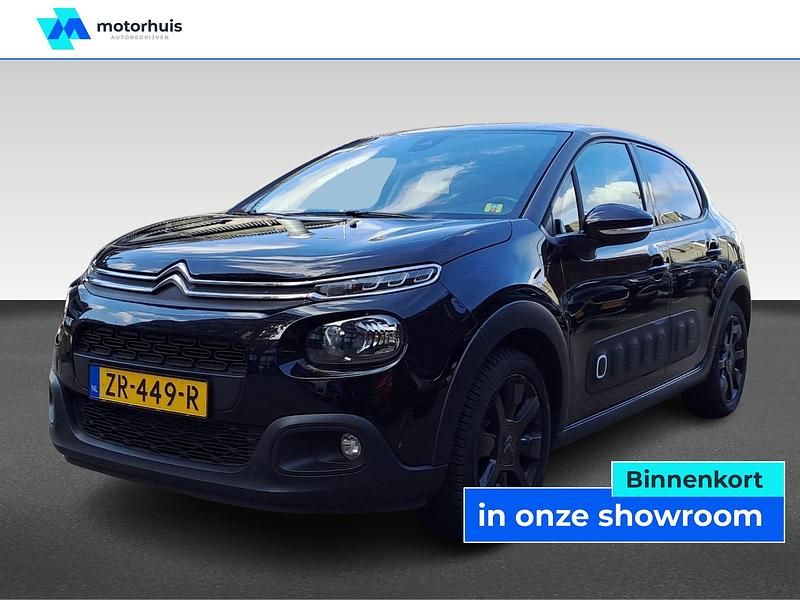 Zwart Gebruikt 2019 Citroën C3 PureTech Hatchback | € 10.990 (Eerlijke prijs) - Afbeelding 1/4