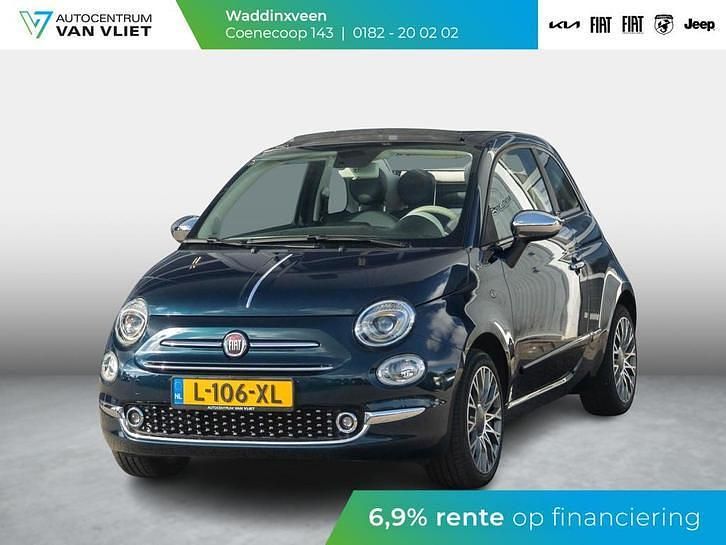 Occasion Fiat 500C Comfort 69 PK (50 kW) 2021 Blauw, metallic lak Cabriolet