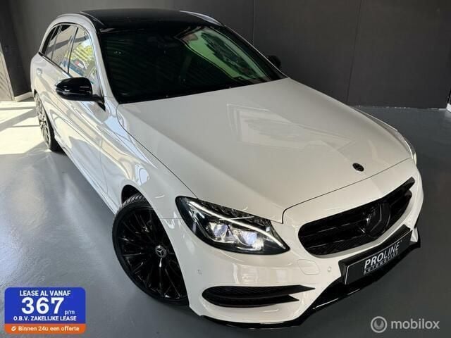 Wit, metallic lak Gebruikt 2018 Mercedes C200 AMG Stationwagen | € 22.495 (Eerlijke prijs) - Afbeelding 1/4