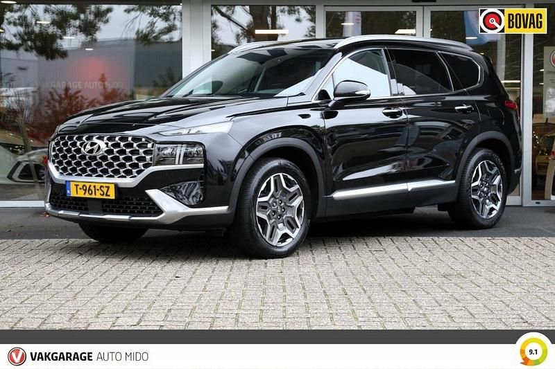 Zwart Gebruikt 2023 Hyundai Santa Fe Premium SUV | € 44.845 (Eerlijke prijs) - Afbeelding 1/4