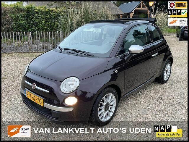 Paars, metallic lak Gebruikt 2013 Fiat 500C Lounge Cabriolet | € 6.750 (Goede deal) - Afbeelding 1/4