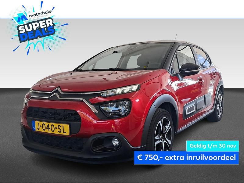 Rood Gebruikt 2020 Citroën C3 Feel Hatchback | € 12.940 (Eerlijke prijs) - Afbeelding 1/4