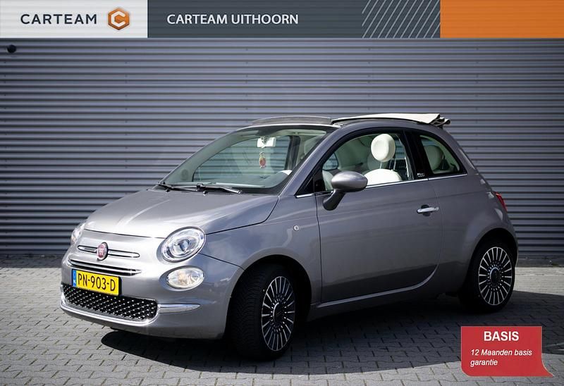 Grijs, metallic lak Gebruikt 2017 Fiat 500C Lounge Cabriolet | € 9.950 (Eerlijke prijs) - Afbeelding 1/4
