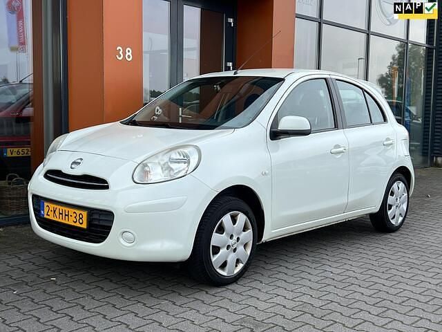 Wit Gebruikt 2013 Nissan Micra Acenta Hatchback | € 5.490 (Eerlijke prijs) - Afbeelding 1/4