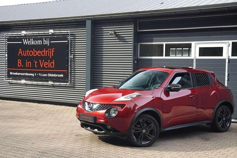 Rood, metallic lak Gebruikt 2015 Nissan Juke S SUV | € 9.999 (Eerlijke prijs) - Afbeelding 1/4