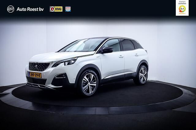 Wit Gebruikt 2019 Peugeot 3008 GT-line SUV | € 18.950 (Super prijs) - Afbeelding 1/4