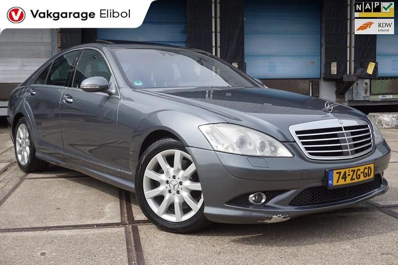 Grijs Occasion 2008 Mercedes S420 Prestige Sedan | € 9.995 (Eerlijke prijs) - Afbeelding 1/4