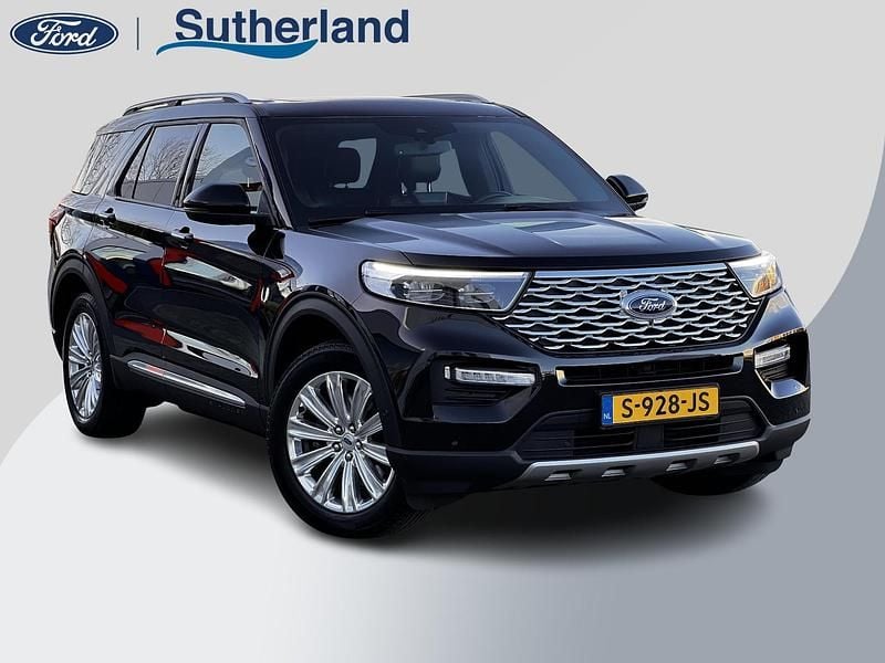 Zwart Gebruikt 2021 Ford Explorer Platinum SUV | € 44.800 (Eerlijke prijs) - Afbeelding 1/4