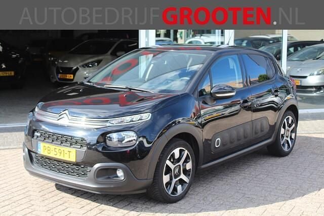 Zwart Gebruikt 2017 Citroën C3 PureTech Hatchback | € 7.488 (Eerlijke prijs) - Afbeelding 1/4