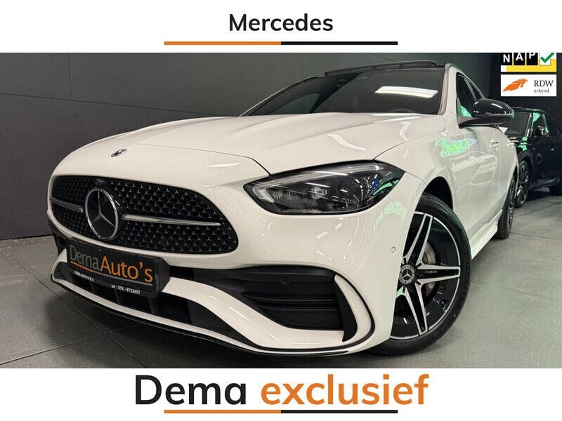 Wit Gebruikt 2022 Mercedes C300 AMG line Stationwagen | € 42.950 - Afbeelding 1/4