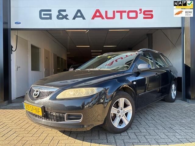 Zwart, metallic lak Gebruikt 2006 Mazda 6 Touring Stationwagen | € 999 (Super prijs) - Afbeelding 1/4