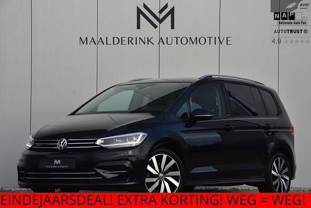 Zwart Gebruikt 2021 VW Touran R-line MPV | € 32.440 (Eerlijke prijs) - Afbeelding 1/4