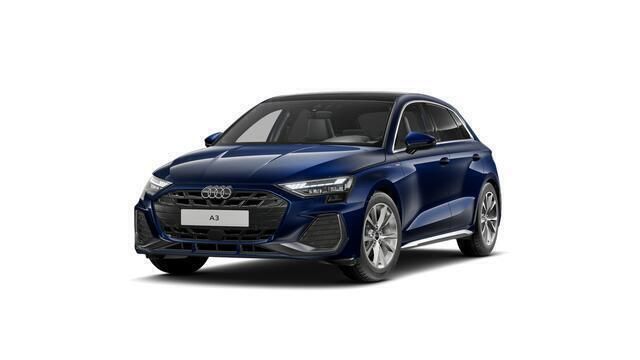 Blauw Nieuw 2025 Audi A3 Sportback S-Line Hatchback | € 48.453 - Afbeelding 1/4