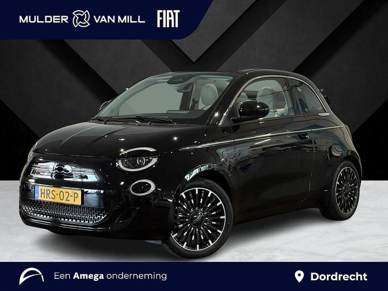 Zwart Nieuw 2025 Fiat 500e La Prima Cabriolet | € 33.595 (Eerlijke prijs) - Afbeelding 1/4