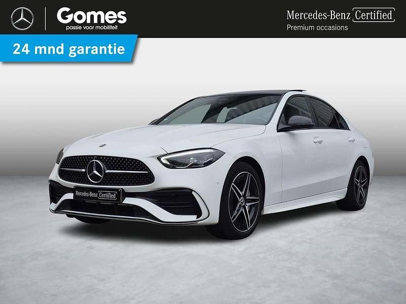 Wit Gebruikt 2023 Mercedes C300e AMG line Sedan | € 46.950 (Goede deal) - Afbeelding 1/4