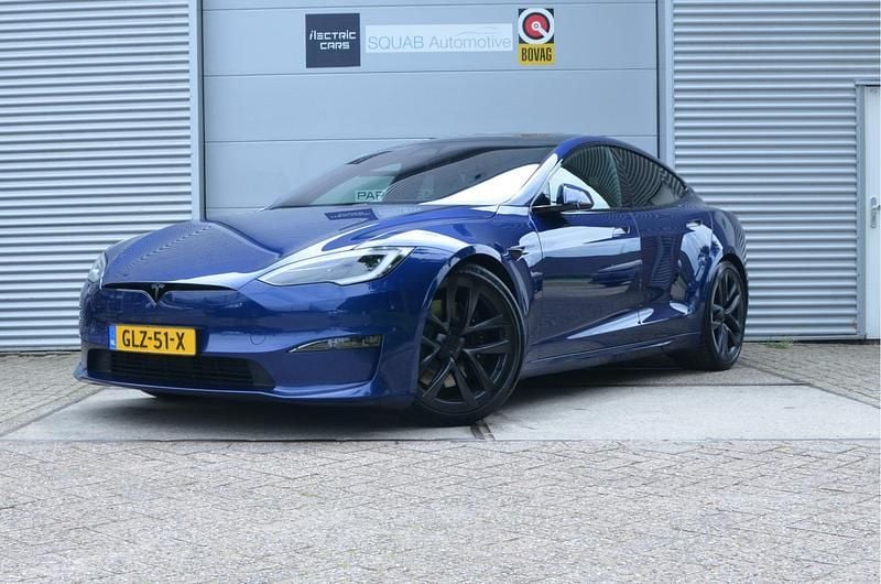 Blauw Gebruikt 2022 Tesla Model S Long Range Sedan | € 67.499 - Afbeelding 1/4
