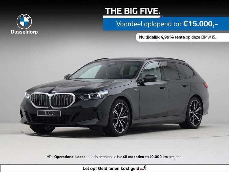 Zwart, metallic lak Nieuw 2024 BMW i5 M Sport Sedan | € 91.200 (Eerlijke prijs) - Afbeelding 1/4