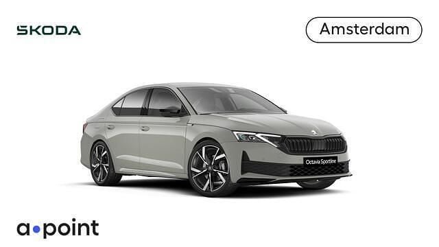 Grijs Nieuw 2025 Skoda Octavia SportLine Hatchback | € 50.684 (Duur) - Afbeelding 1/4