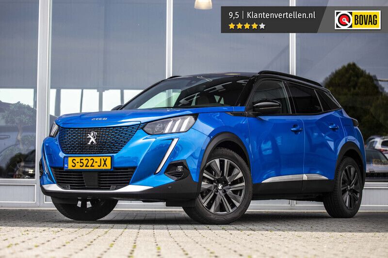 Blauw Gebruikt 2021 Peugeot e-2008 GTi SUV | € 20.845 (Eerlijke prijs) - Afbeelding 1/4