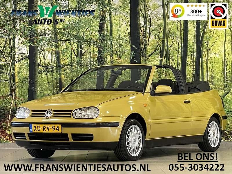 Occasion VW Golf Cabriolet Trendline 75 PK (55 kW) 1998 Geel Cabriolet