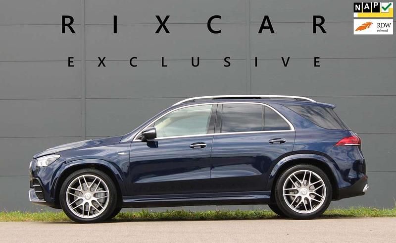 Blauw, metallic lak Gebruikt 2022 Mercedes GLE53 AMG Premium Plus SUV | € 94.940 (Eerlijke prijs) - Afbeelding 1/4