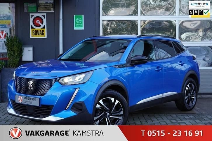 Blauw Gebruikt 2022 Peugeot e-2008 Allure SUV | € 15.950 (Super prijs) - Afbeelding 1/3