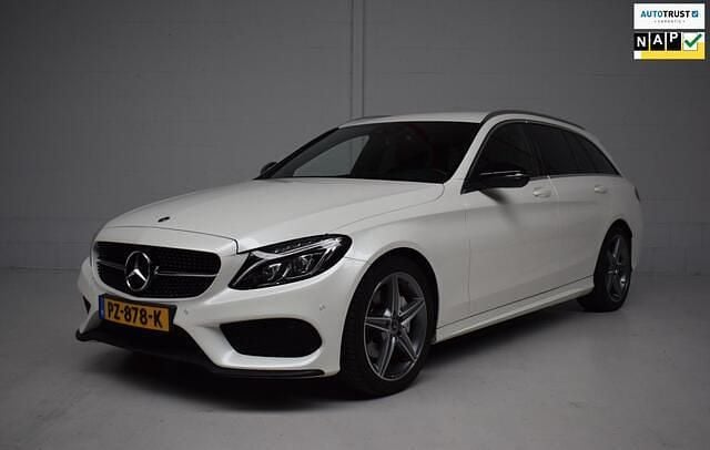 Wit, metallic lak Gebruikt 2017 Mercedes C200 Premium Stationwagen | € 21.445 (Goede deal) - Afbeelding 1/4