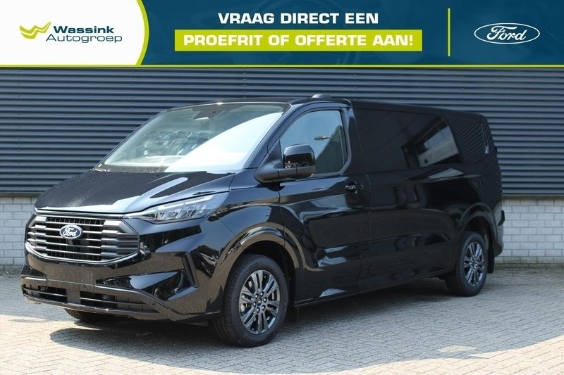 Zwart Nieuw 2024 Ford Transit Custom Limited Van | € 38.762 (Iets duurder) - Afbeelding 1/4