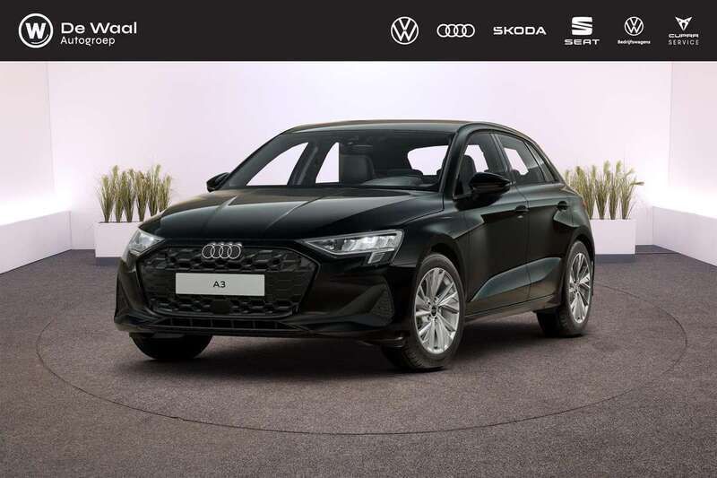 Zwart Nieuw 2025 Audi A3 Sportback Proline Hatchback | € 34.989 (Super prijs) - Afbeelding 1/4