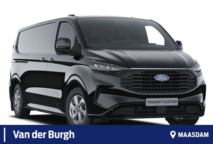 Zwart Nieuw 2024 Ford Transit Custom Limited Van | € 33.295 (Super prijs) - Afbeelding 1/4