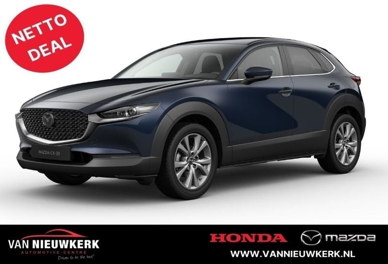 Blauw Nieuw 2024 Mazda CX-30 Exclusive-Line SUV | € 41.400 - Afbeelding 1/1