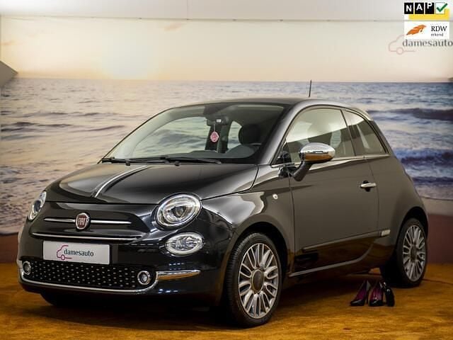 Zwart Gebruikt 2017 Fiat 500 Lounge Hatchback | € 8.950 (Goede deal) - Afbeelding 1/4