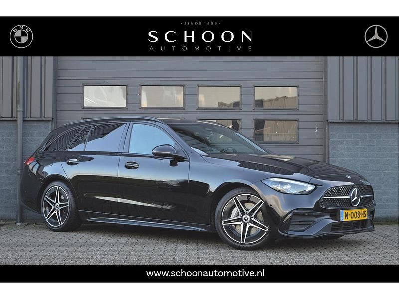 Zwart Occasion 2021 Mercedes C200 AMG line Stationwagen | € 33.950 (Duur) - Afbeelding 1/4
