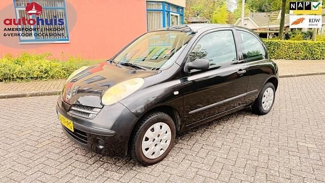 Zwart Gebruikt 2006 Nissan Micra Visia Hatchback | € 1.449 (Super prijs) - Afbeelding 1/4