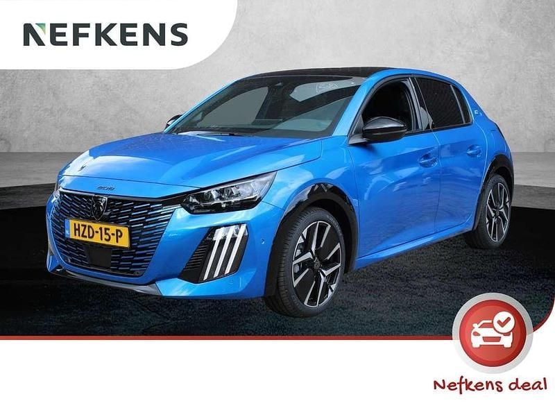 Blauw Nieuw 2024 Peugeot e-208 GTi Hatchback | € 28.425 (Super prijs) - Afbeelding 1/3