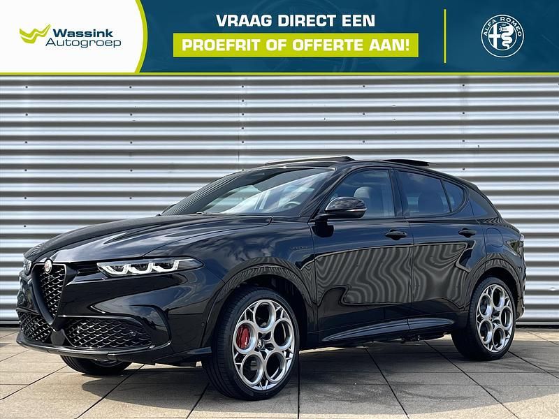 Zwart Nieuw 2025 Alfa Romeo Tonale Veloce SUV | € 59.940 (Duur) - Afbeelding 1/4
