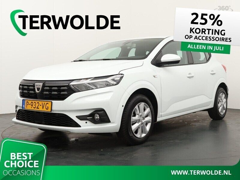 Wit Gebruikt 2022 Dacia Sandero Comfort Hatchback | € 12.900 (Goede deal) - Afbeelding 1/4