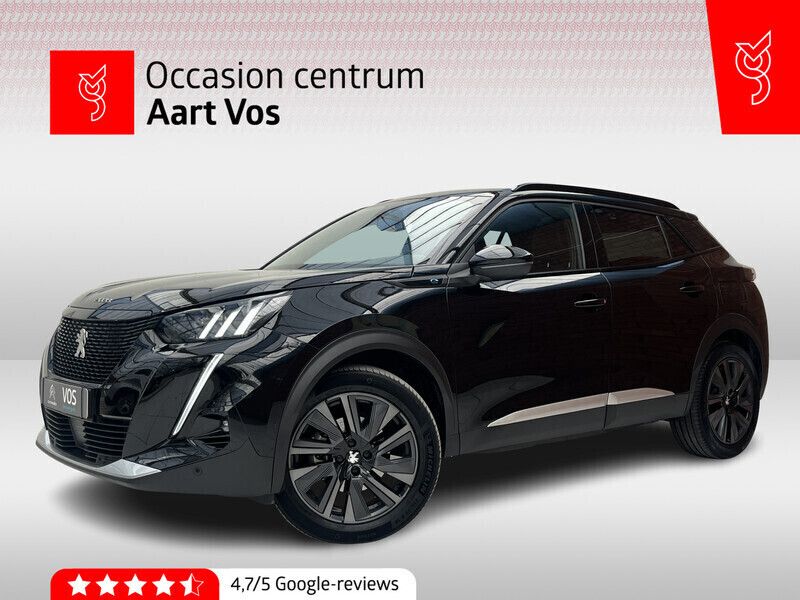 Zwart Gebruikt 2022 Peugeot e-2008 GT SUV | € 22.490 (Eerlijke prijs) - Afbeelding 1/4