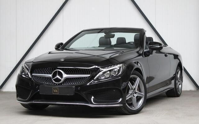 Zwart Gebruikt 2018 Mercedes 200 AMG line Cabriolet | € 25.999 (Super prijs) - Afbeelding 1/4