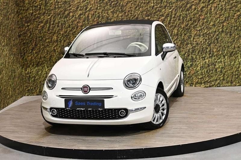 Wit Gebruikt 2019 Fiat 500 Lounge Cabriolet | € 10.950 (Super prijs) - Afbeelding 1/3