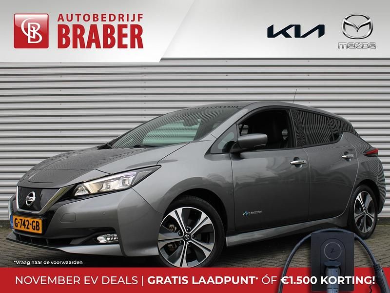 Grijs Gebruikt 2019 Nissan Leaf Tekna Hatchback | € 16.666 (Duur) - Afbeelding 1/4