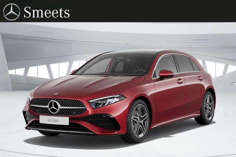 Rood Nieuw 2024 Mercedes A180 AMG line Hatchback | € 47.297 - Afbeelding 1/3