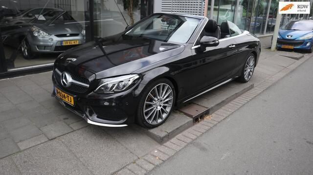 Zwart Gebruikt 2018 Mercedes C220 Premium Plus Cabriolet | € 24.950 (Super prijs) - Afbeelding 1/4