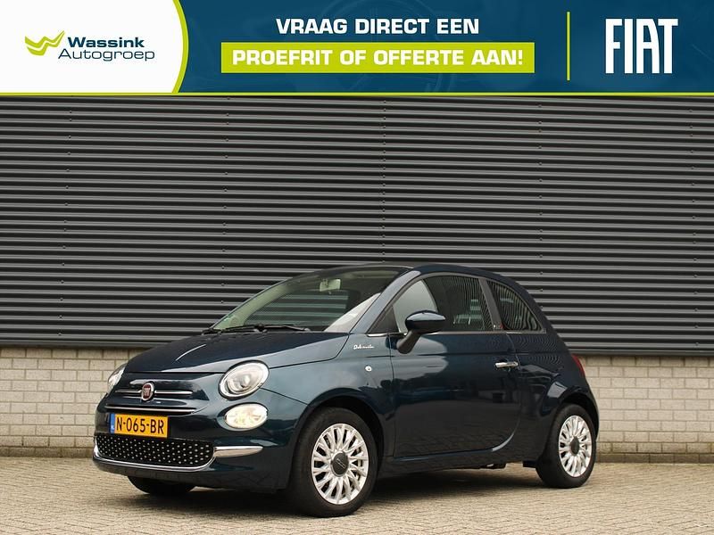 Blauw (metallic) Gebruikt 2021 Fiat 500C Dolcevita Cabriolet | € 13.940 (Eerlijke prijs) - Afbeelding 1/4
