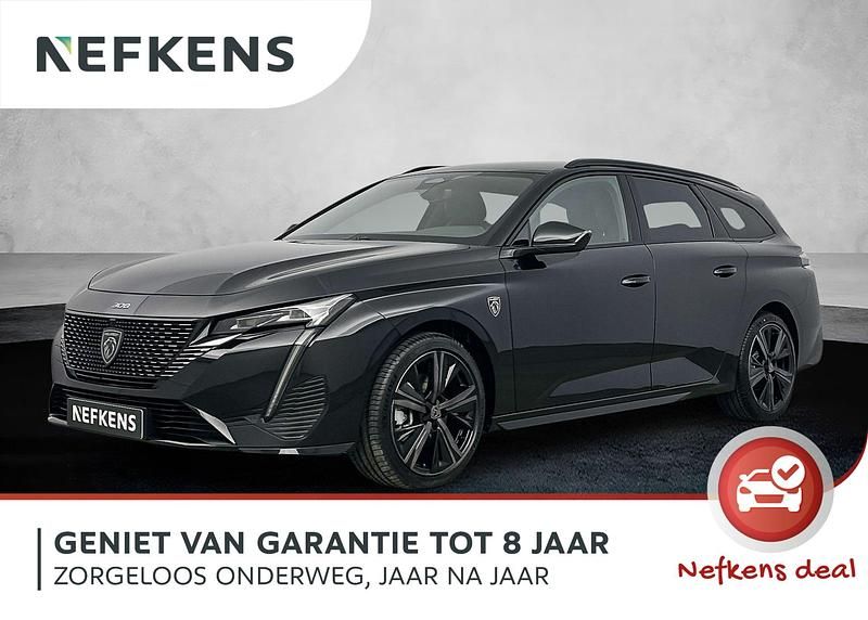 Zwart Nieuw 2025 Peugeot 308 SW GT Stationwagen | € 36.290 (Super prijs) - Afbeelding 1/4