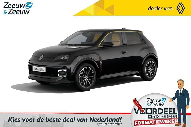 Zwart Nieuw 2025 Renault R5 Iconic Hatchback | € 34.490 (Eerlijke prijs) - Afbeelding 1/4