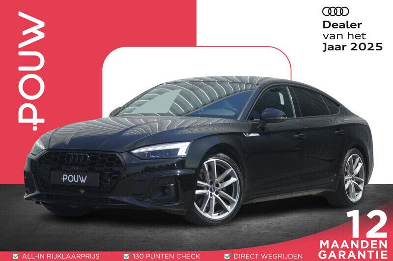 Zwart Gebruikt 2020 Audi A5 Sportback Sport Hatchback | € 34.900 (Eerlijke prijs) - Afbeelding 1/4