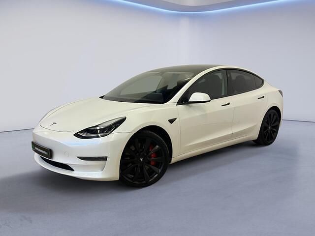 Wit Gebruikt 2020 Tesla Model 3 Performance Sedan | € 25.450 (Eerlijke prijs) - Afbeelding 1/4