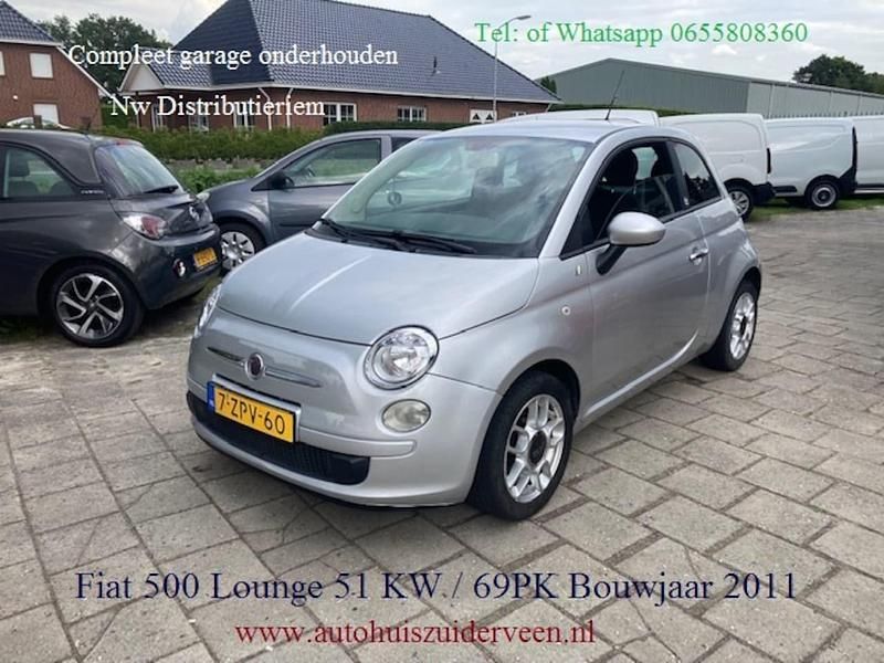 Grijs (metallic) Occasion 2011 Fiat 500 Lounge Hatchback | € 4.950 (Eerlijke prijs) - Afbeelding 1/3