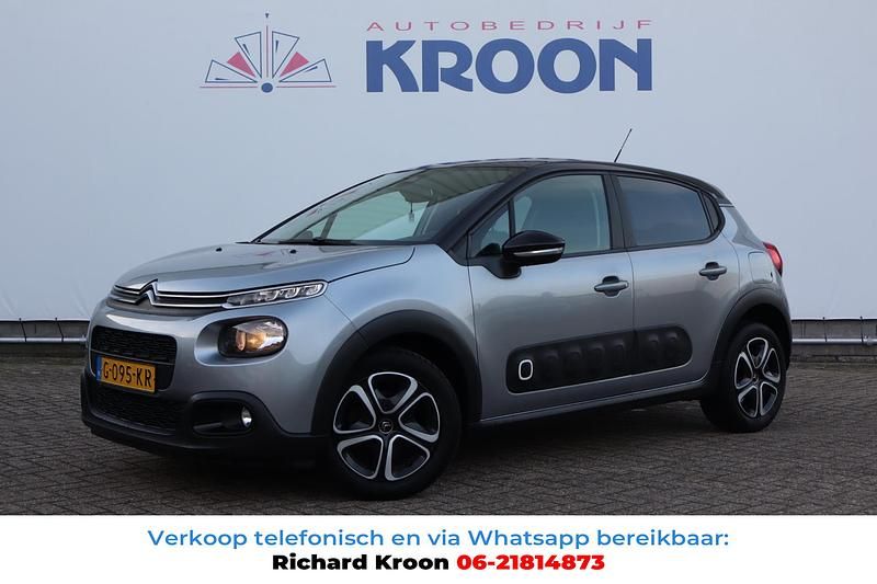 Grijs (metallic) Occasion 2019 Citroën C3 Feel Hatchback | € 9.750 (Eerlijke prijs) - Afbeelding 1/4